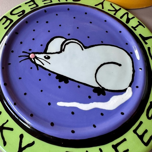 Hand painted one of a kind whimsical cheese dome, similar to Droll Designs - Picture 5 of 7